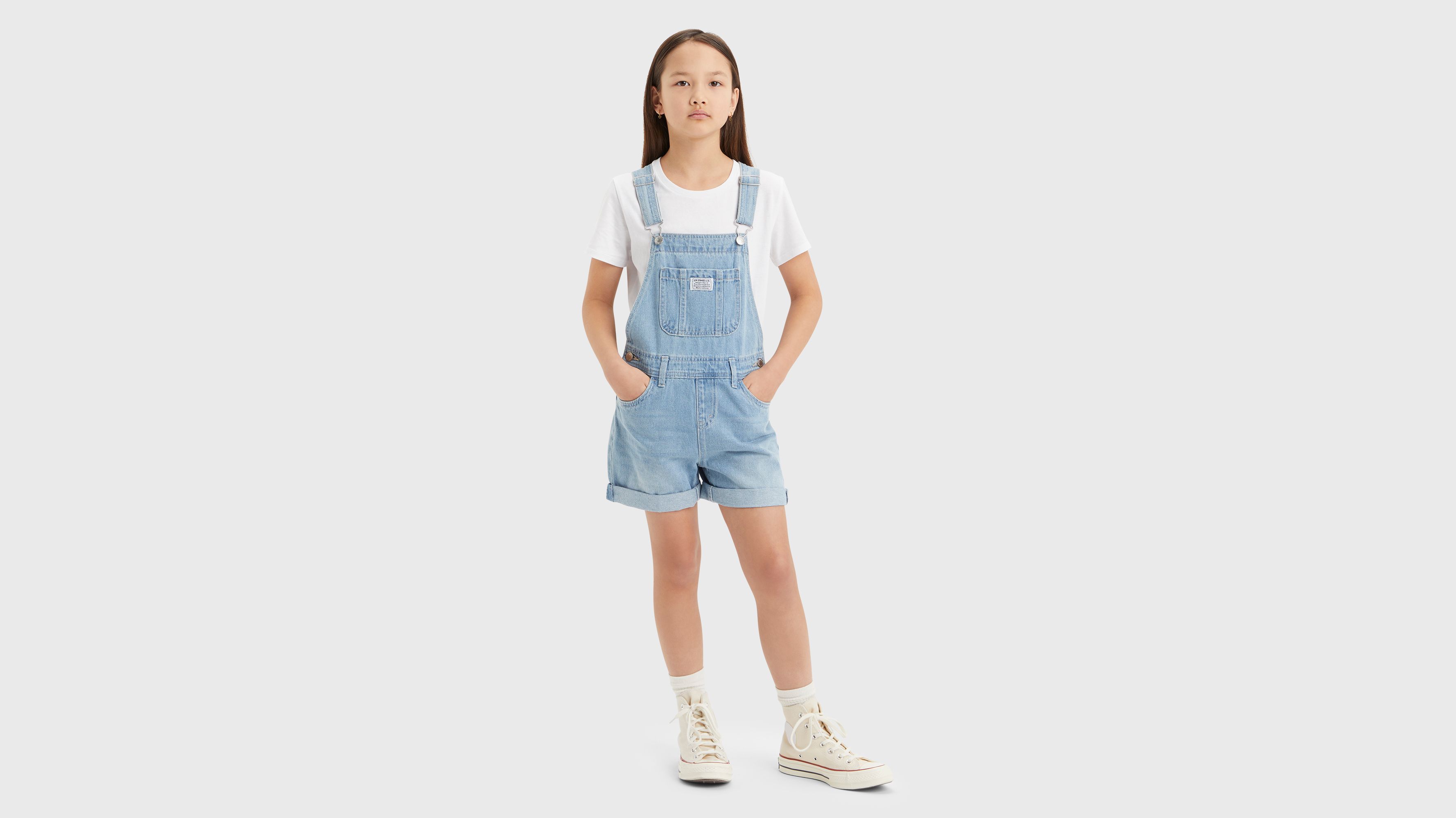 Ado salopette short classique - Clear Skies - Bleu