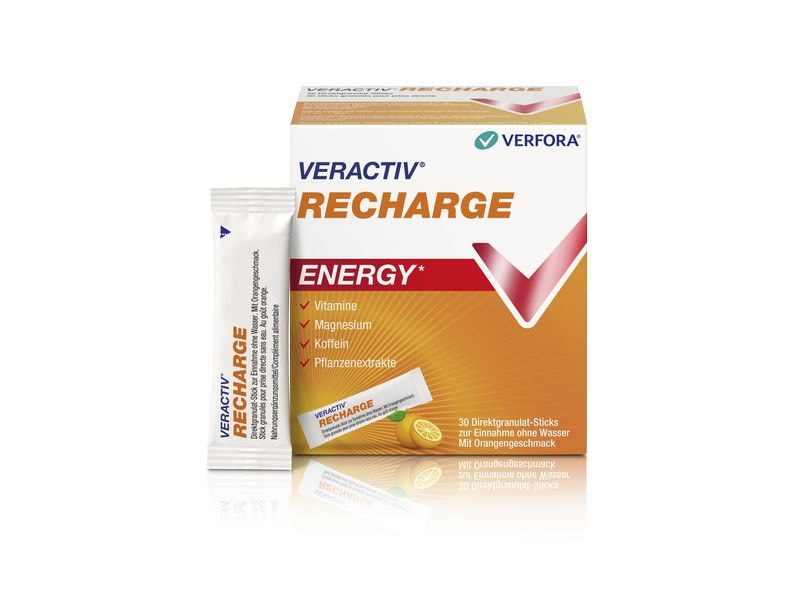 Veractiv Veractiv Recharge Direct Sticks 30 Stück Direktgranulat-Sticks zum Einnehmen ohne Wasser