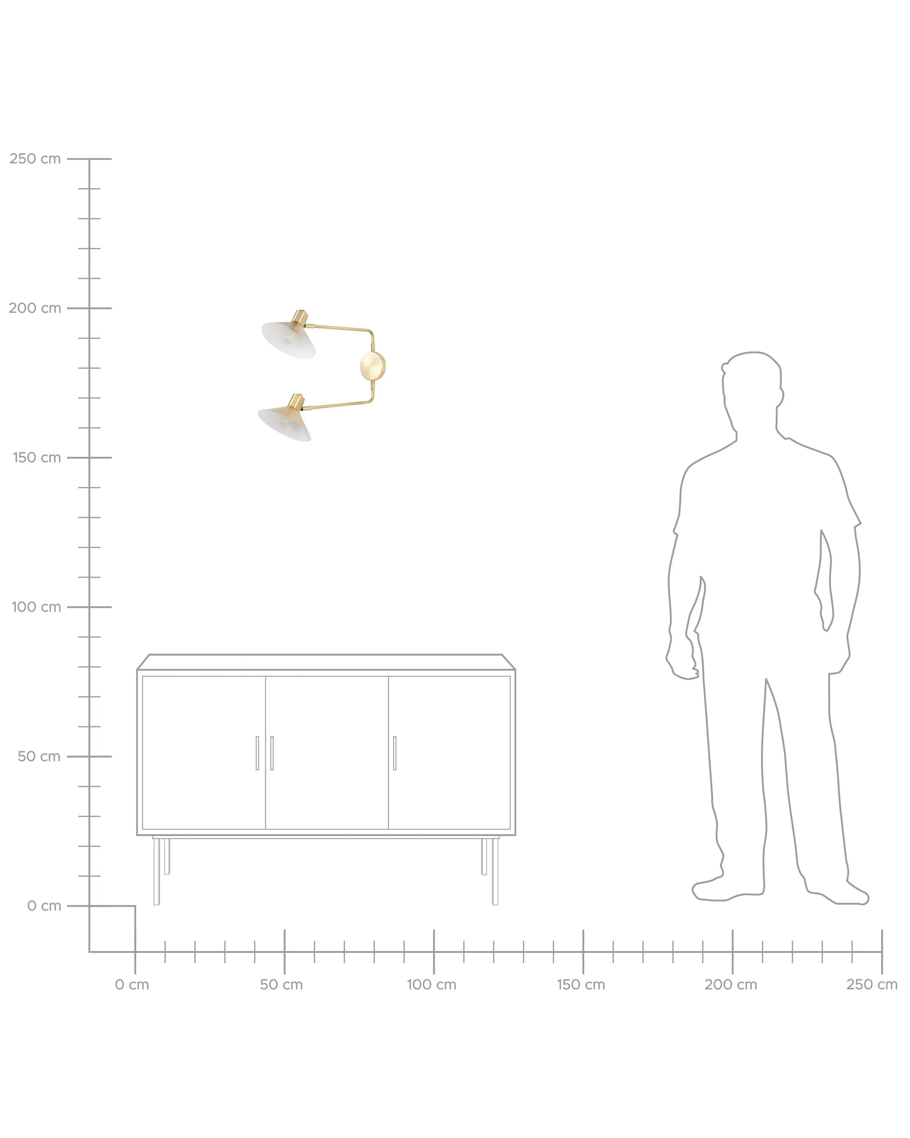 Wandlamp KADASSA verstelbaar Metaal Goud