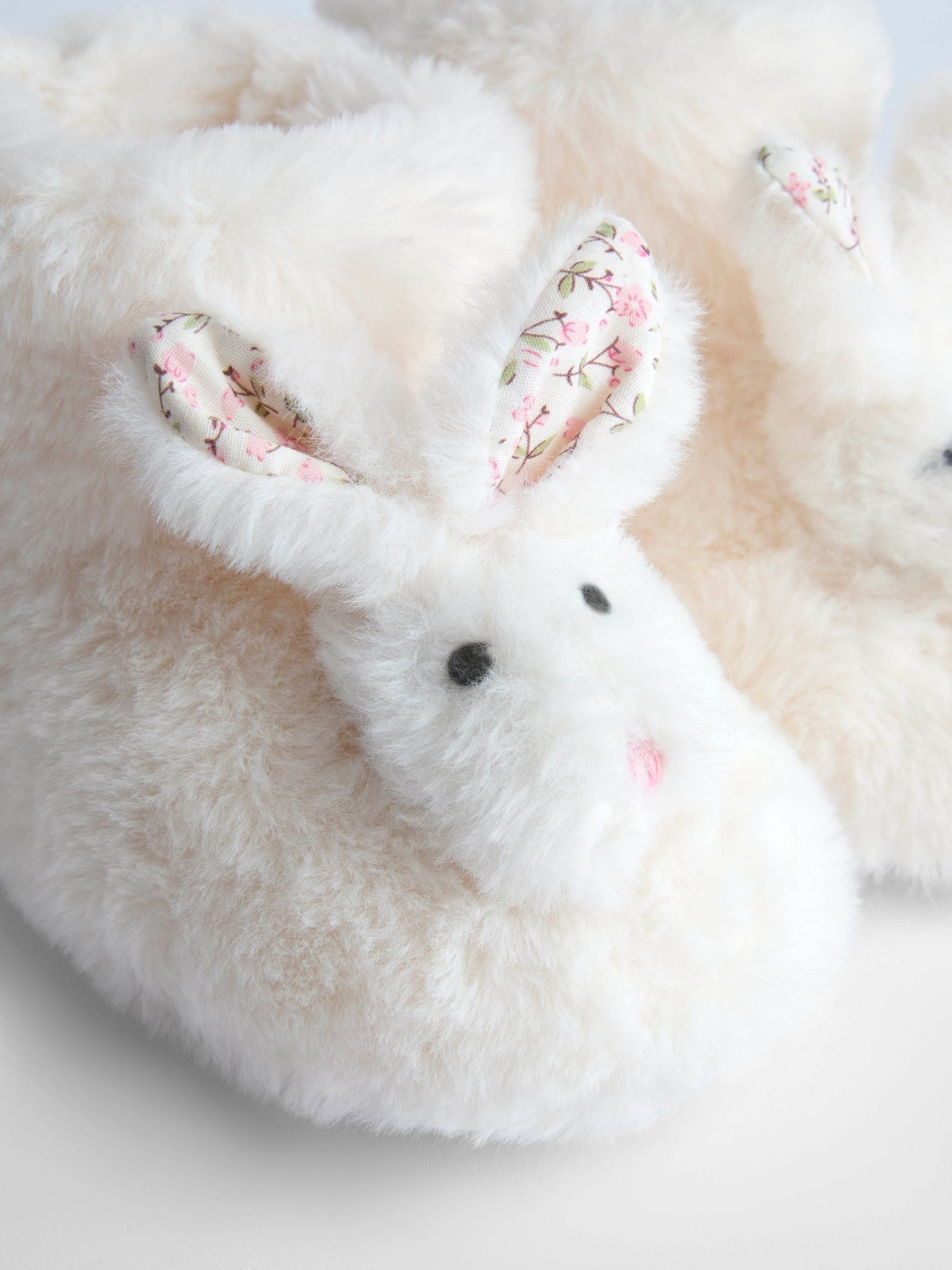 Wit met konijn - JoJo Maman Bébé Plush Slipper Boots