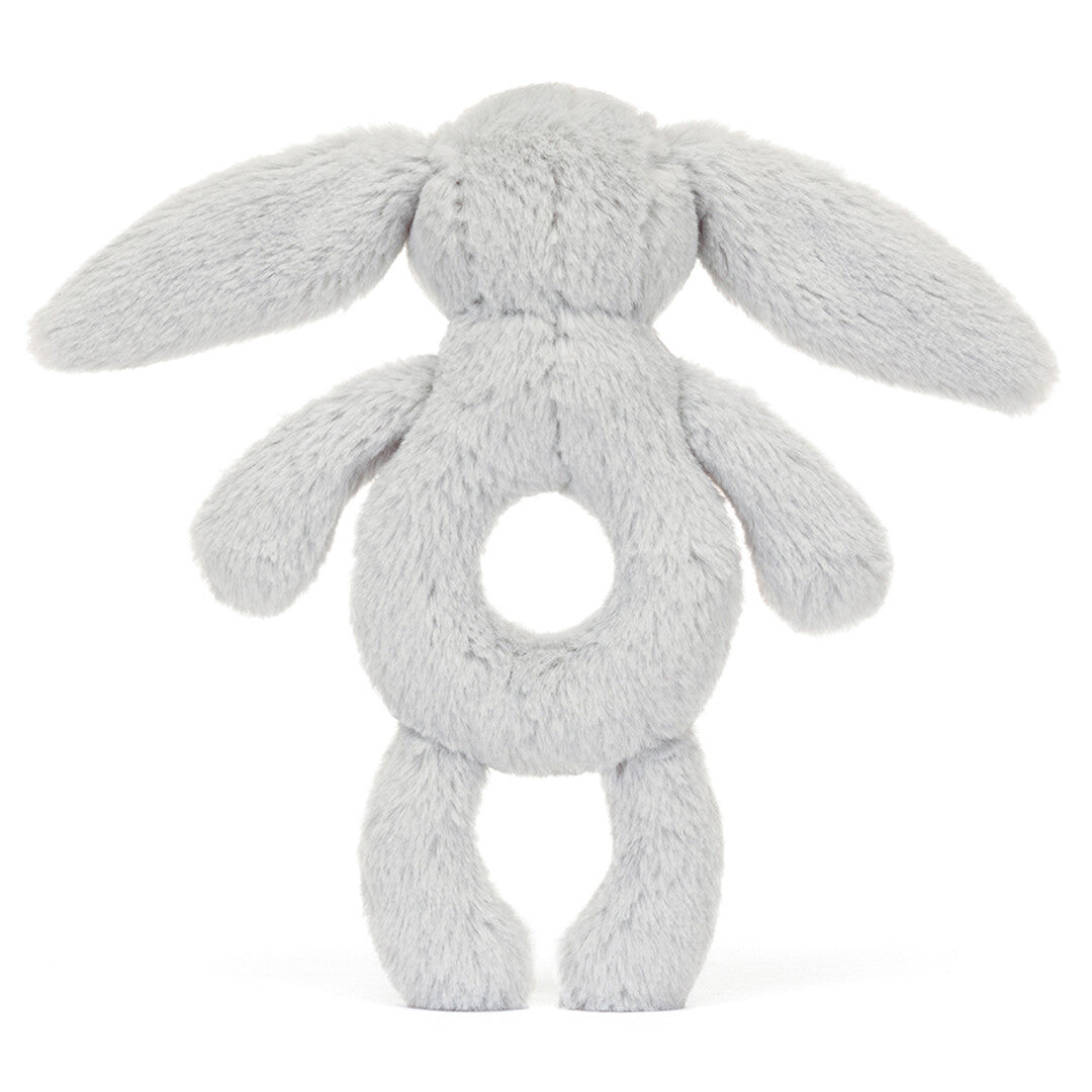 Jellycat rammelaar bashful silver konijn - 18 cm