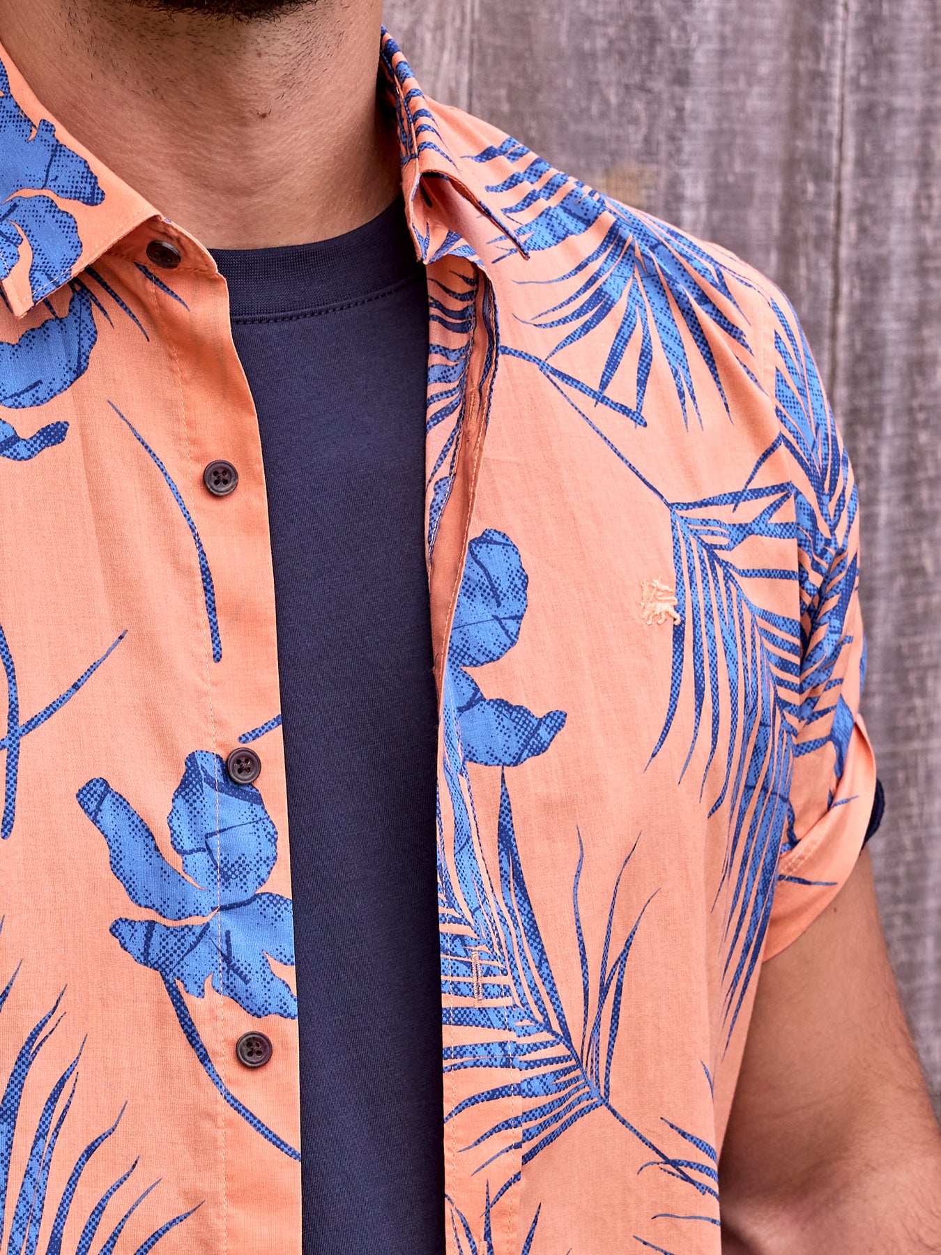 Kurzärmeliges Herrenhemd, Hawaiian-Style
