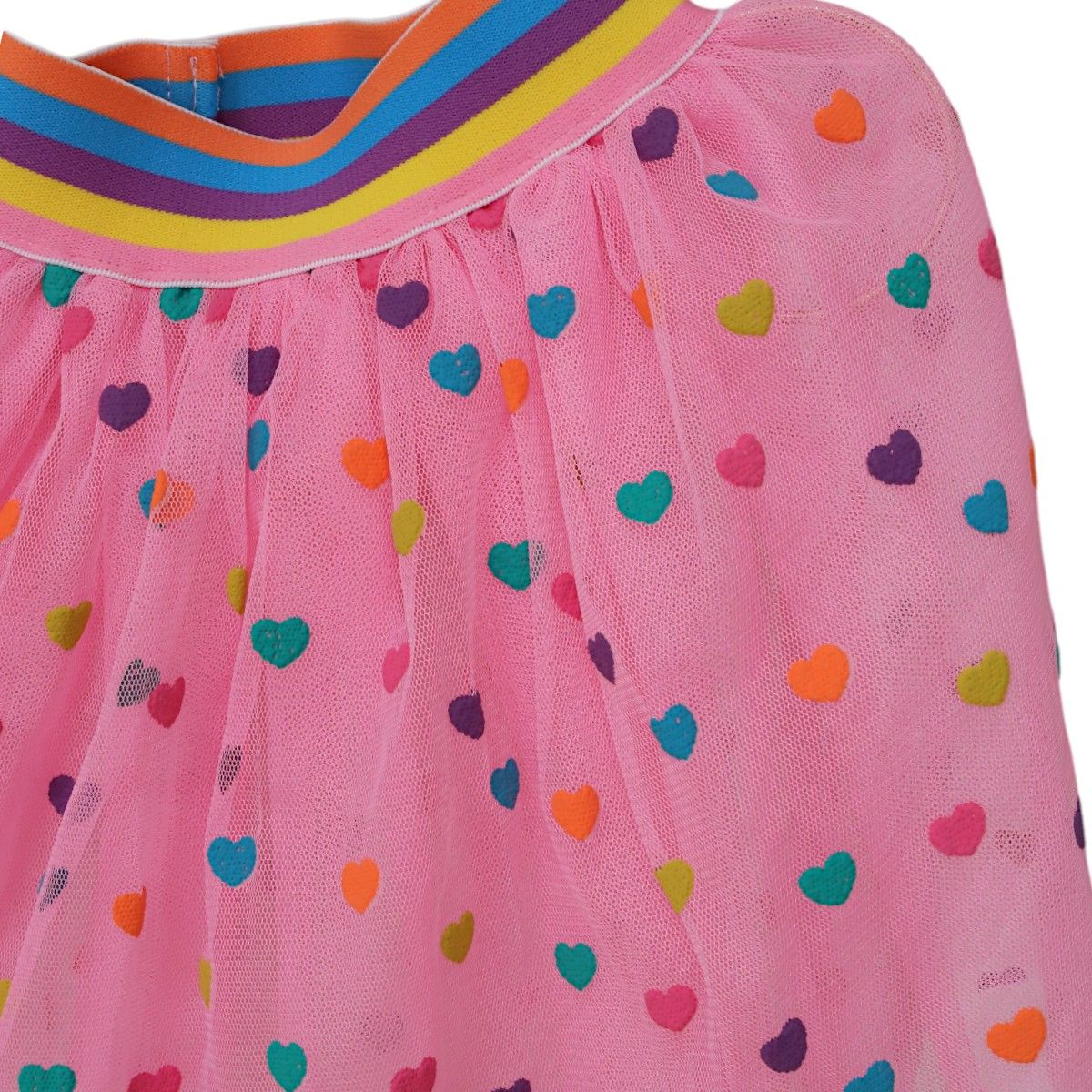 Jupe tutu rose cœurs multicolores Surprise Partie !