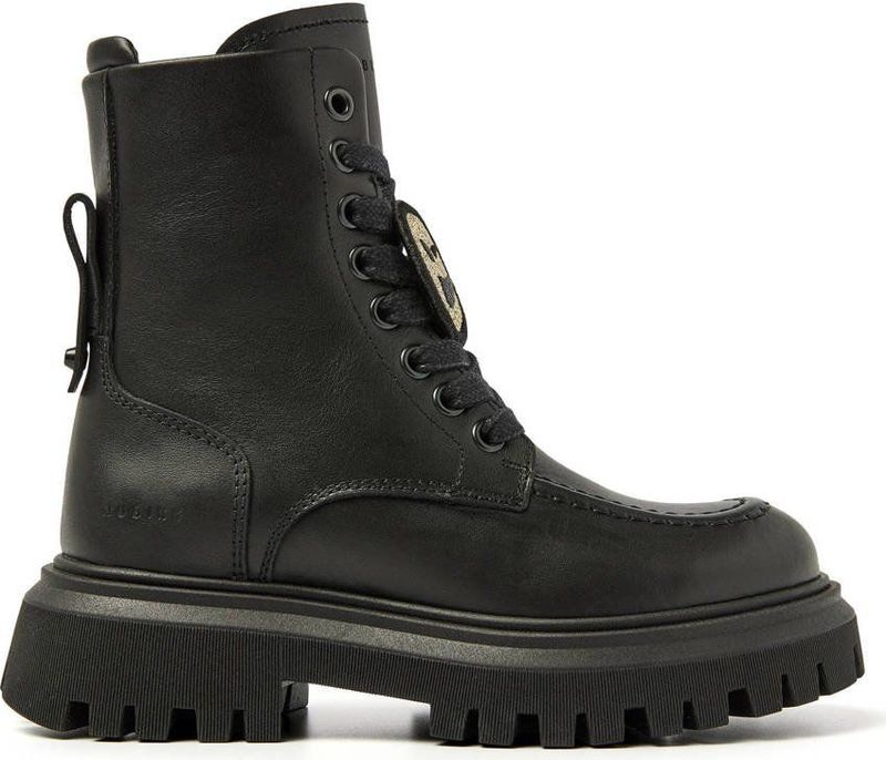 Nubikk - Fae Bobbi Jr - Veterboots - Zwart - Leer