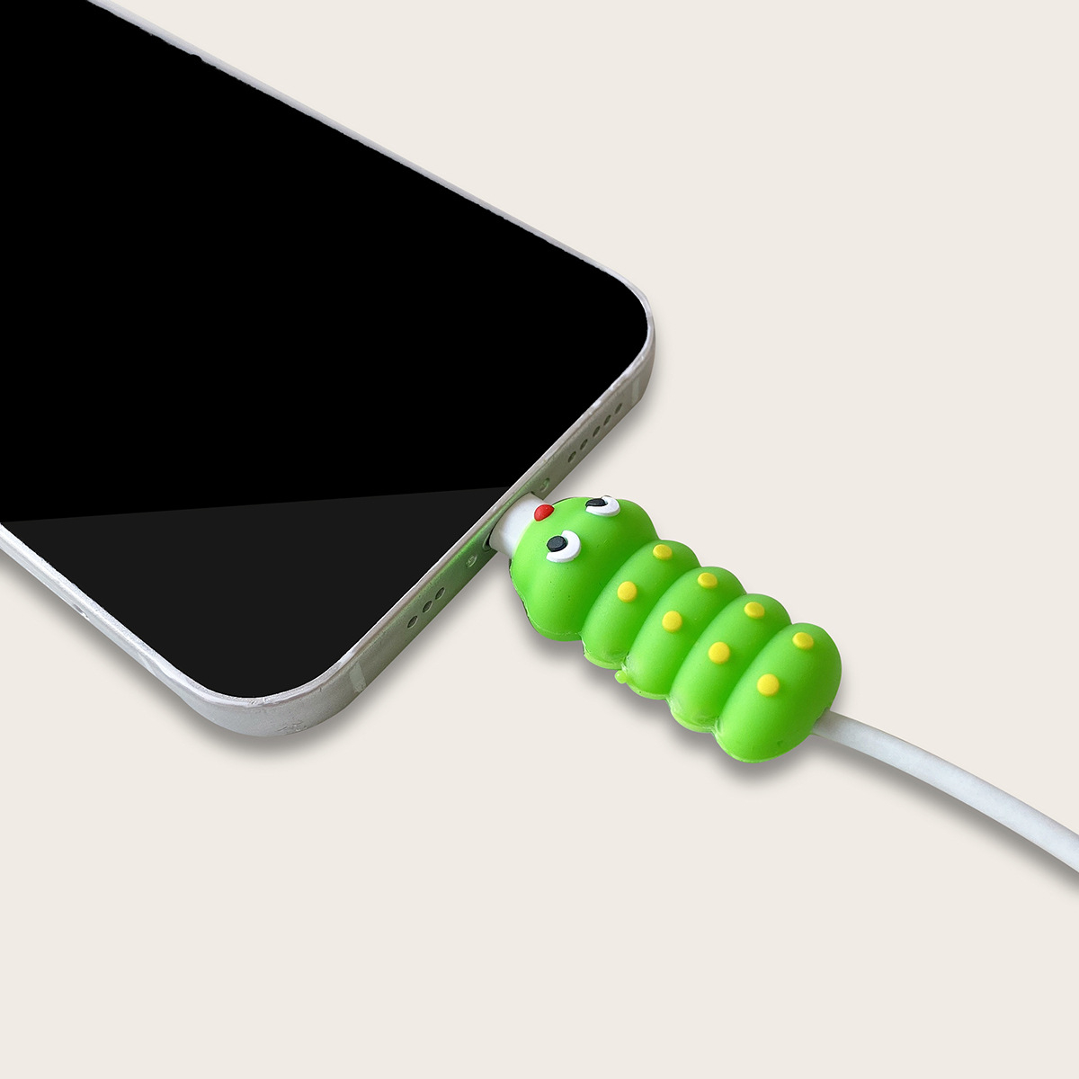 (5er Set) USB C / Lightning Kabel Bruchschutz / Halter / Kabelbeisser Insekten - Design 1