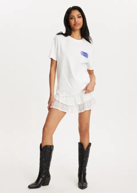 T-shirt met print thrills wit (WIT)
