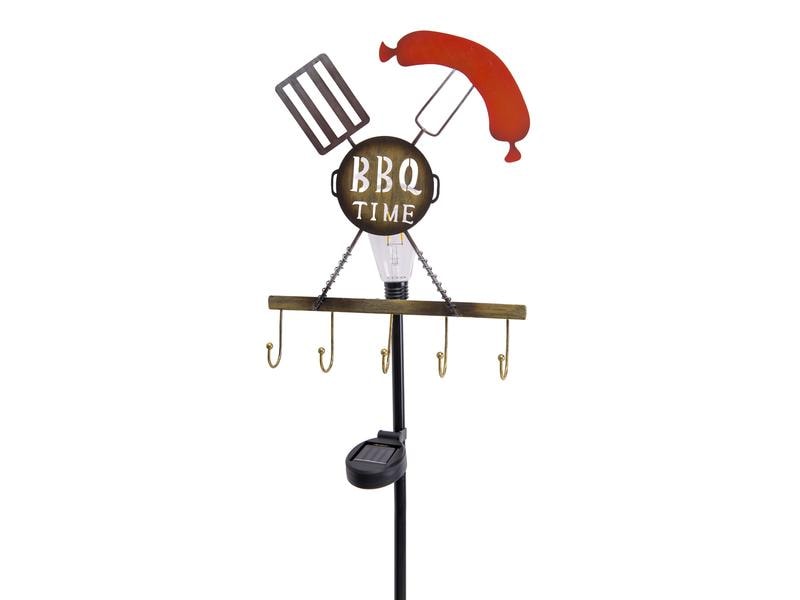 Näve Gartenlicht LED-Solar Erdspiess BBQ, Rost Leuchtmittel für die Aussendekoration