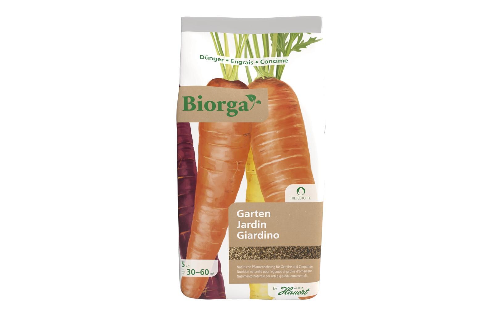 Biorga Gartendünger für Gemüse und Blumen, 5 kgGartendünger als Ergänzung von Kompost oder Mist