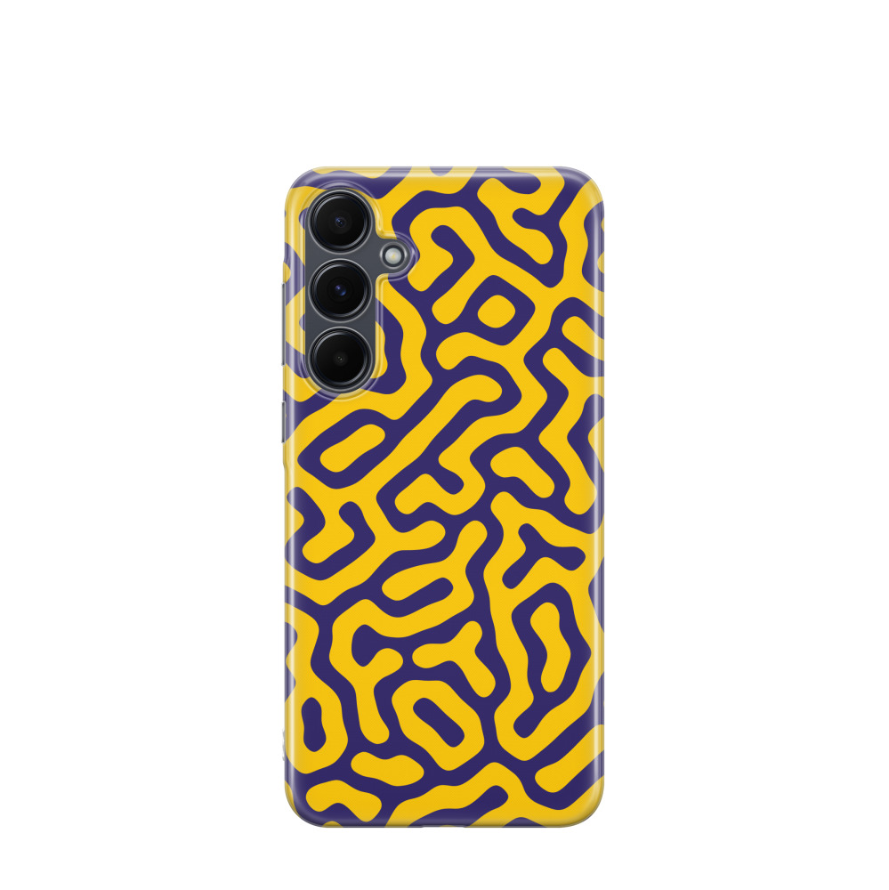 Samsung Galaxy A55 Gummi Hülle Mystisches Labyrinth - Gelb