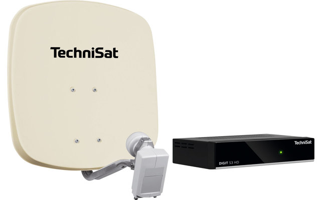 Technisat Set DigiDish 45 Sat-Antenne (Twin-LNB) mit Digit S3 HD SAT-Receiver