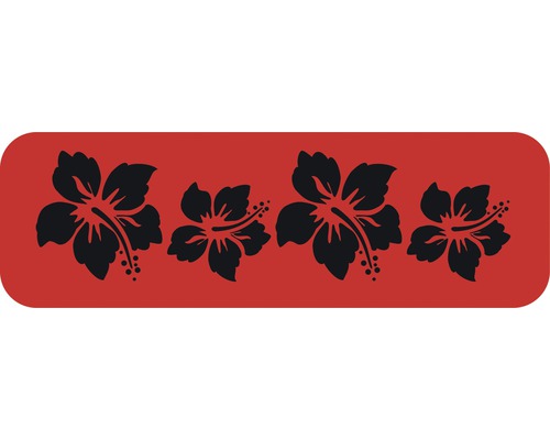 Decoratieve sjabloonrand hibiscus 44 x 14 cm