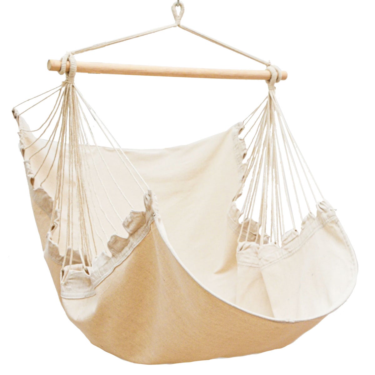 XL hangstoel relaxstoel 155x125cm tot 100kg in beige
