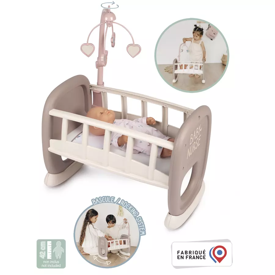 Smoby Baby Nurse Puppenwiege mit Mobile