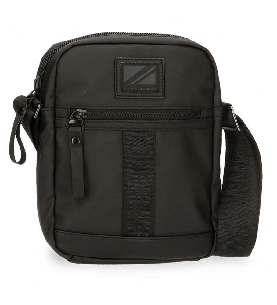 Bolsa de ombro média Pepe Jeans Hoxton preta