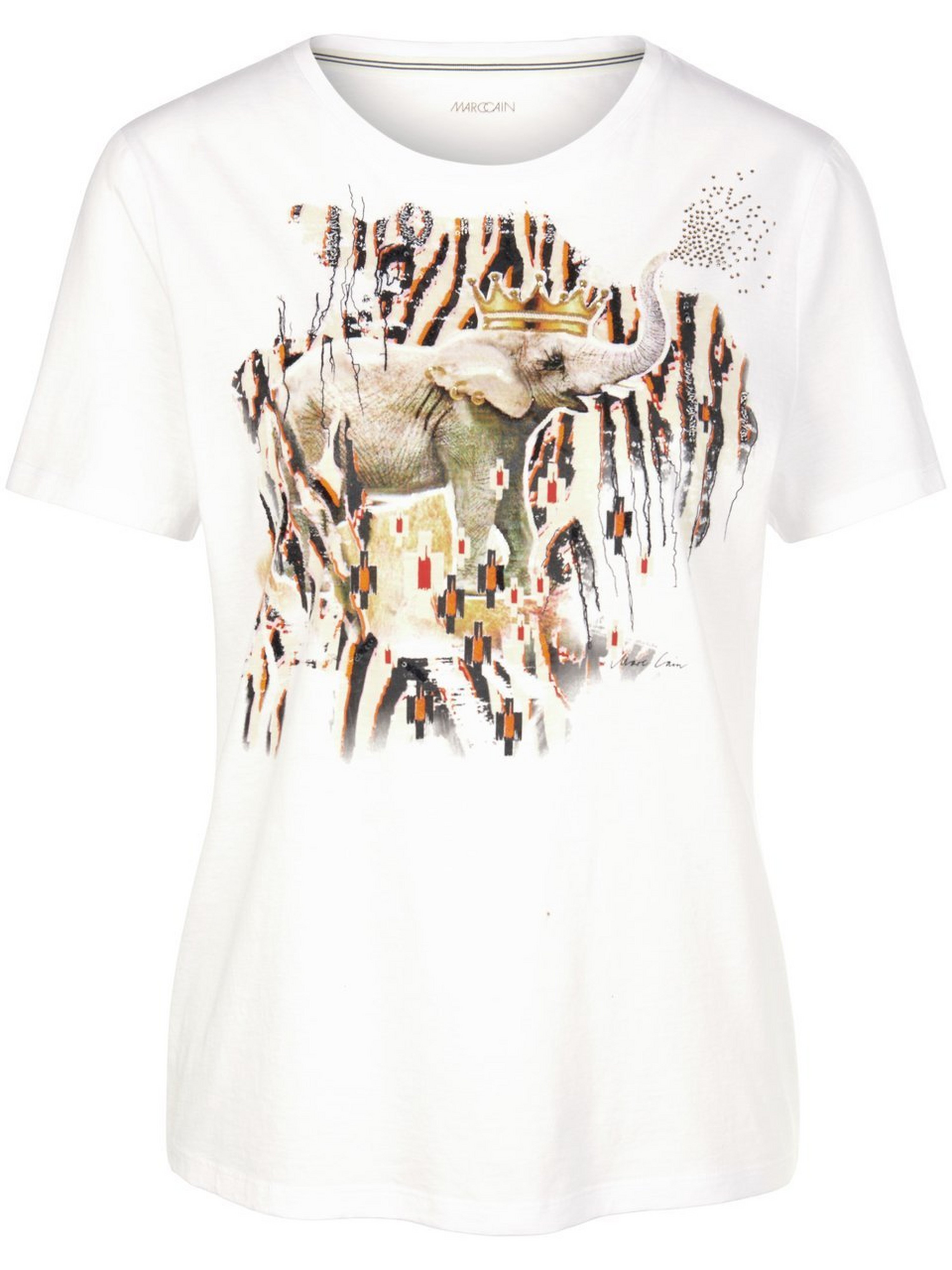 Rundhals-Shirt mit 1/2-Arm