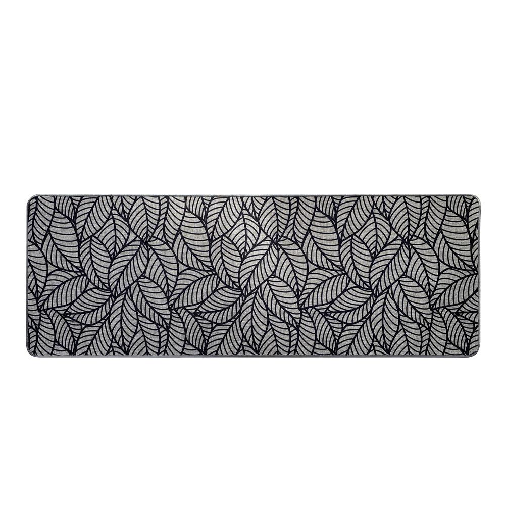 NO MARK Tapis Gris/Noir Luance 50x120cm Jungle