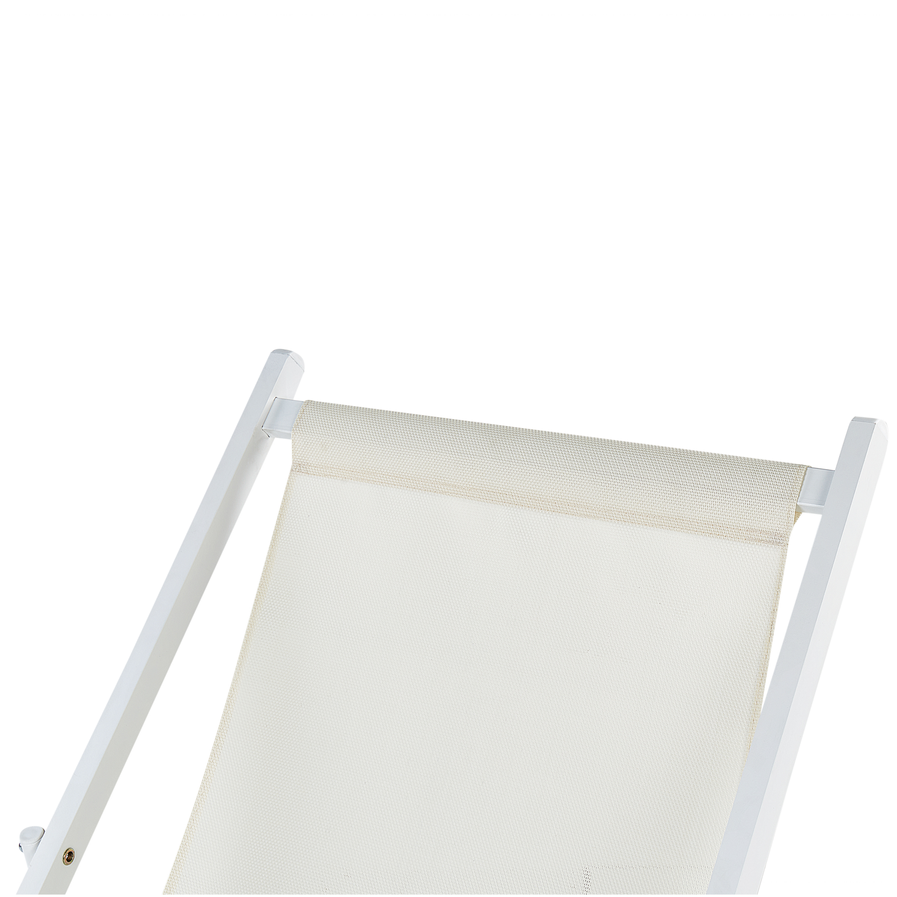 Beliani - LOCRI  II - Strandstoel - Beige|Wit - Polyester
