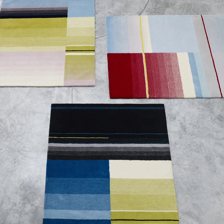 HAY - Colour Carpet 05, hell (graublau / rose / gelb)