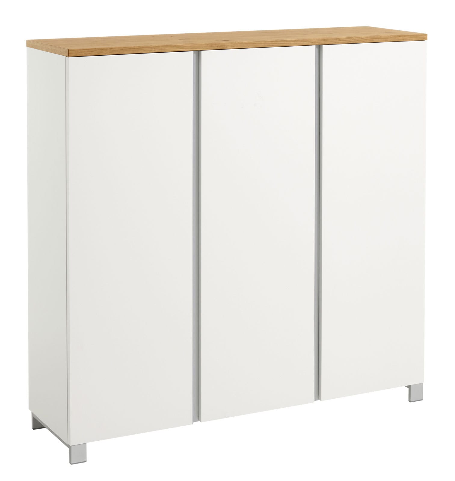 VOSS Schuhkommode SALEA 125 x 126 cm Lack weiß/Balkeneiche