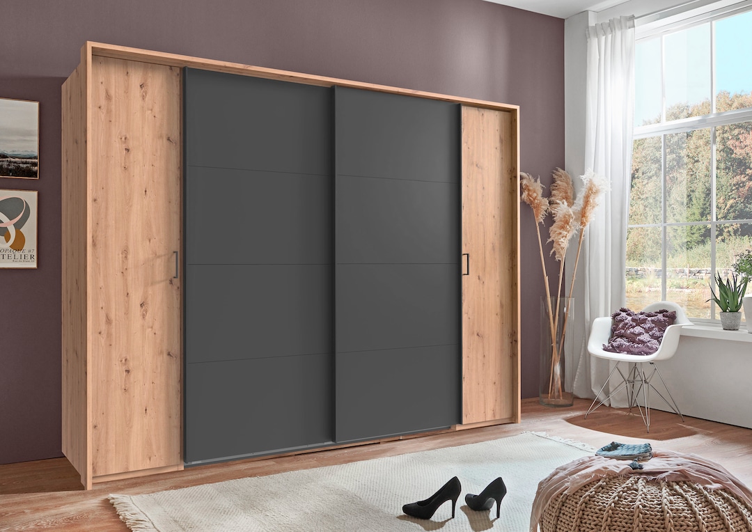 Kleiderschrank PHILADELPHIA braun/ grau