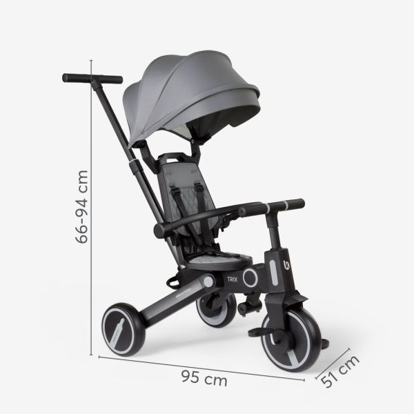 Kikkaboo Driewieler Trix Grijs 7in1