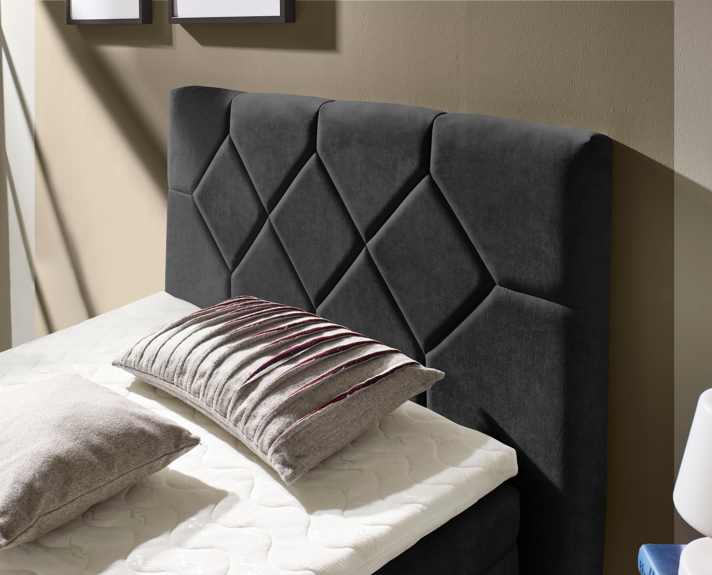PLACES OF STYLE Boxspringbett »Atlanta« inklusive Topper und Bettkasten