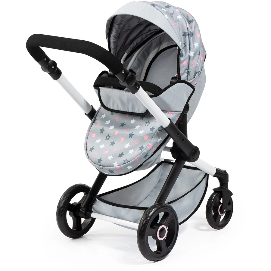 bayer Design Kombi-Puppenwagen Xeo Grau mit Sterne