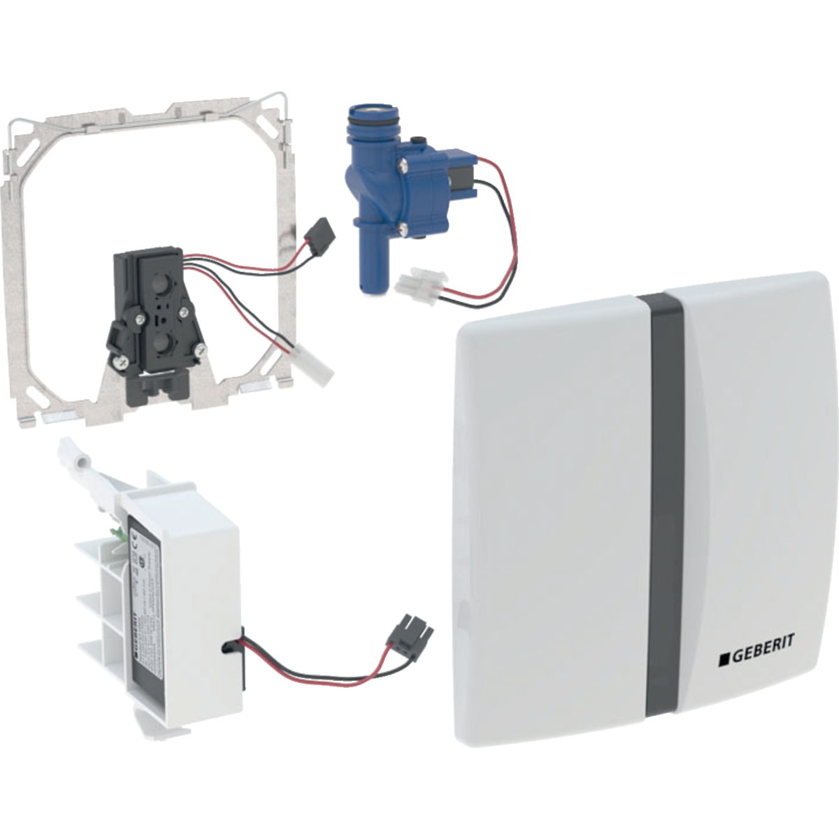 Geberit Basic urinoir stuursysteem infrarood netvoeding 16x16cm voor frontbediening alpien wit