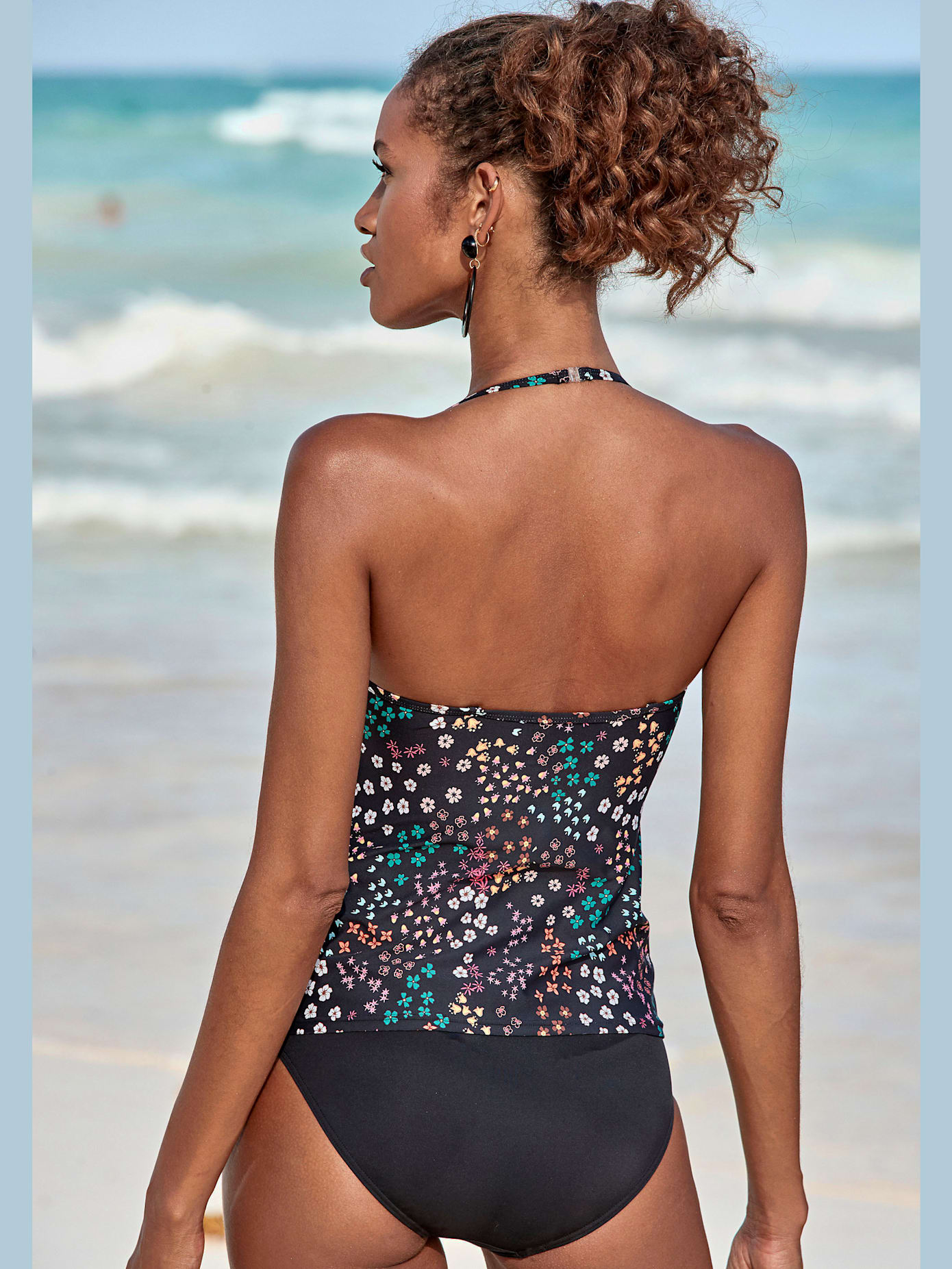 Haut de tankini imprimé floral moderne