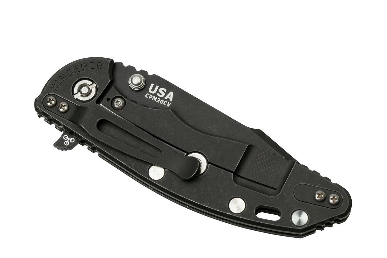 Rick Hinderer XM-18 3.5” Skinny Harpoon Spanto, Battle Black, Black G10, zakmes