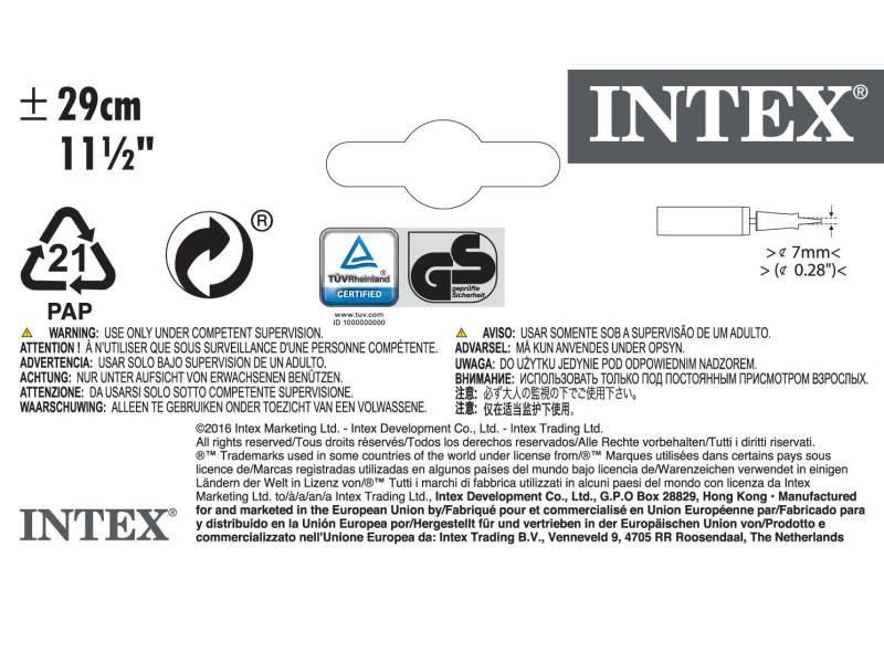 Intex Handpumpe Double Quick Mini Schwarz Handpumpe