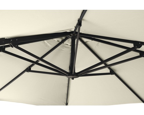 Zwevende parasol Sunset N+ Ø300 H 200 cm polyester 300g/m² ecru