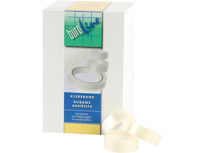 Büroline Klebeband 19 mm Transparent, 24 Stück Transparentes Polypropylen-Klebeband
