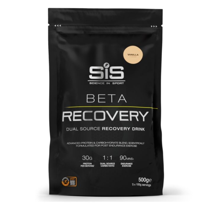 Sis Unisex Weightgainer og restitution Beta Fuel Recovery Powder 500g. Vanilla Hvid