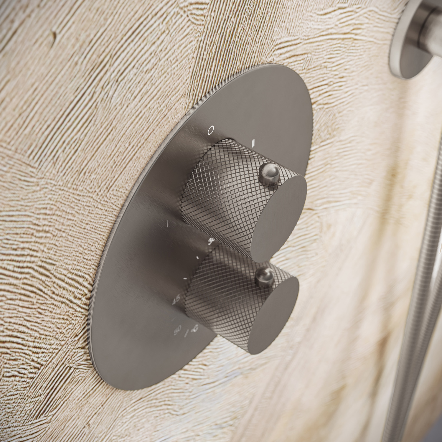 Saniclear Exclusive Curved inbouw regendouche 20cm met ronde massagejets en plafondarm RVS