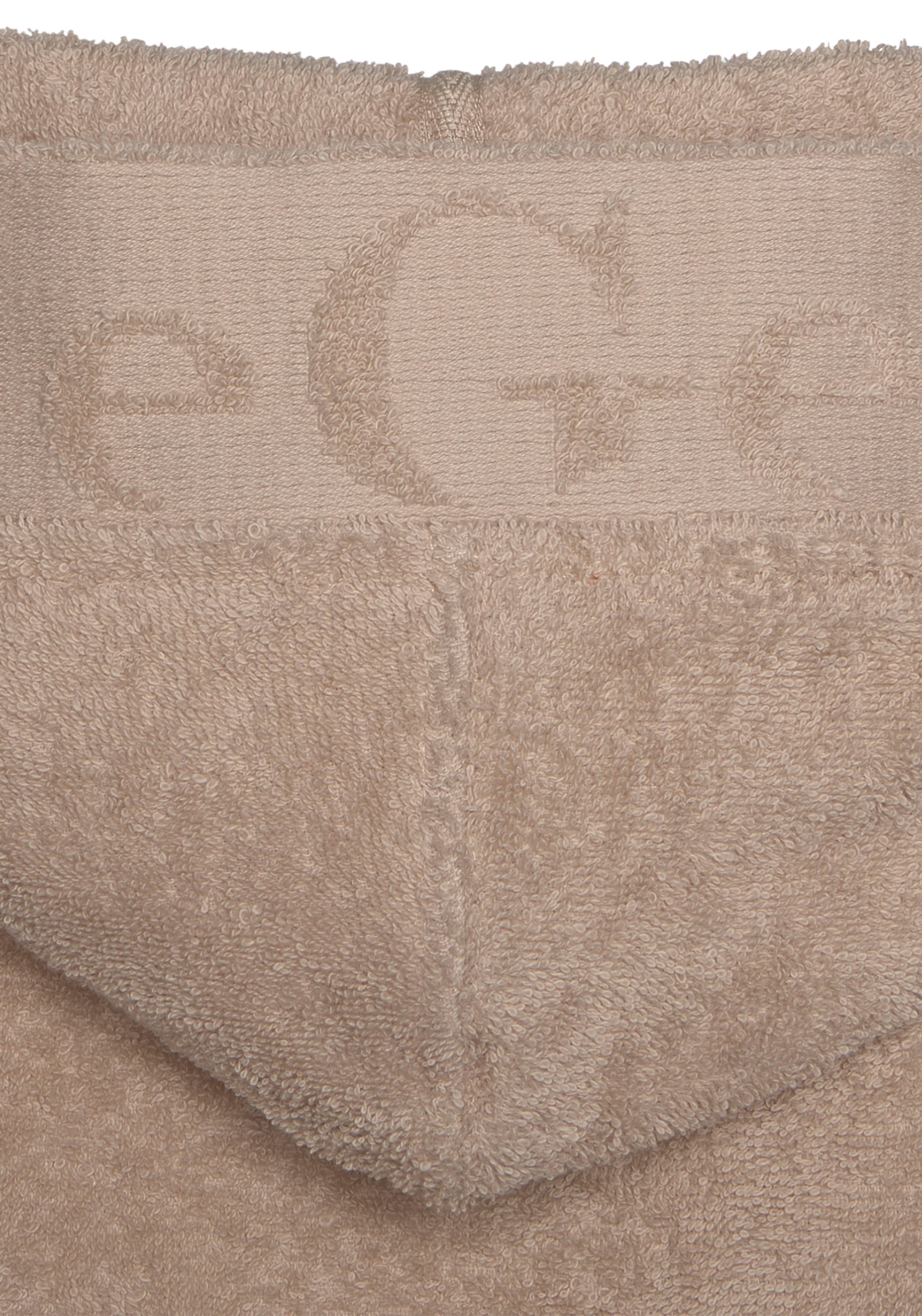 LeGer Home by Lena Gercke Damenbademantel »Anisa, ideal für Sauna & Spa, Hotelbademantel, Morgenmantel«, 1 Stk. Bademantel mit Frottier Logo an der Kapuze, XS-2XL