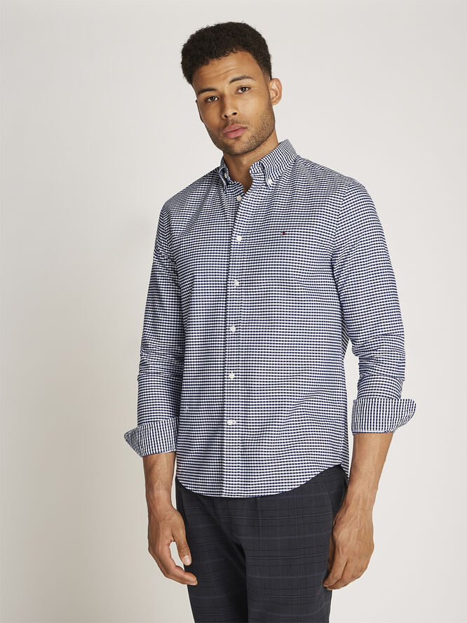 Tommy Hilfiger HERITAGE OXFORD GINGHAM RF SHIRT Desert sky / check
