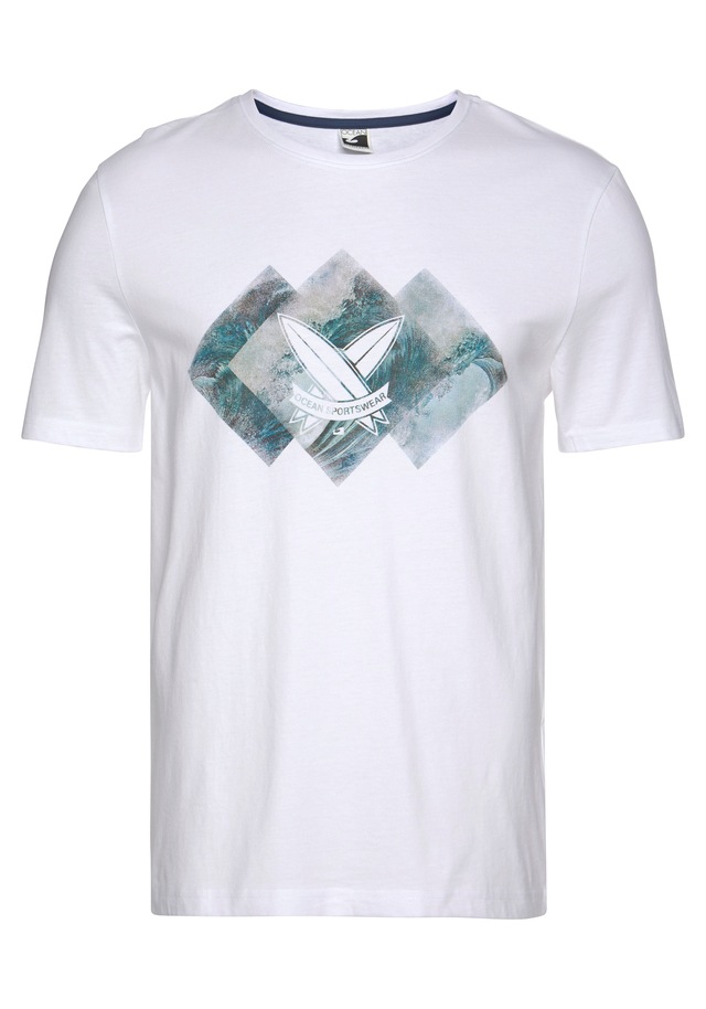 Ocean Sportswear T-Shirt , kurzärmelig,  schmal geschnitten,  mit Print,  Rundhalsausschnitt