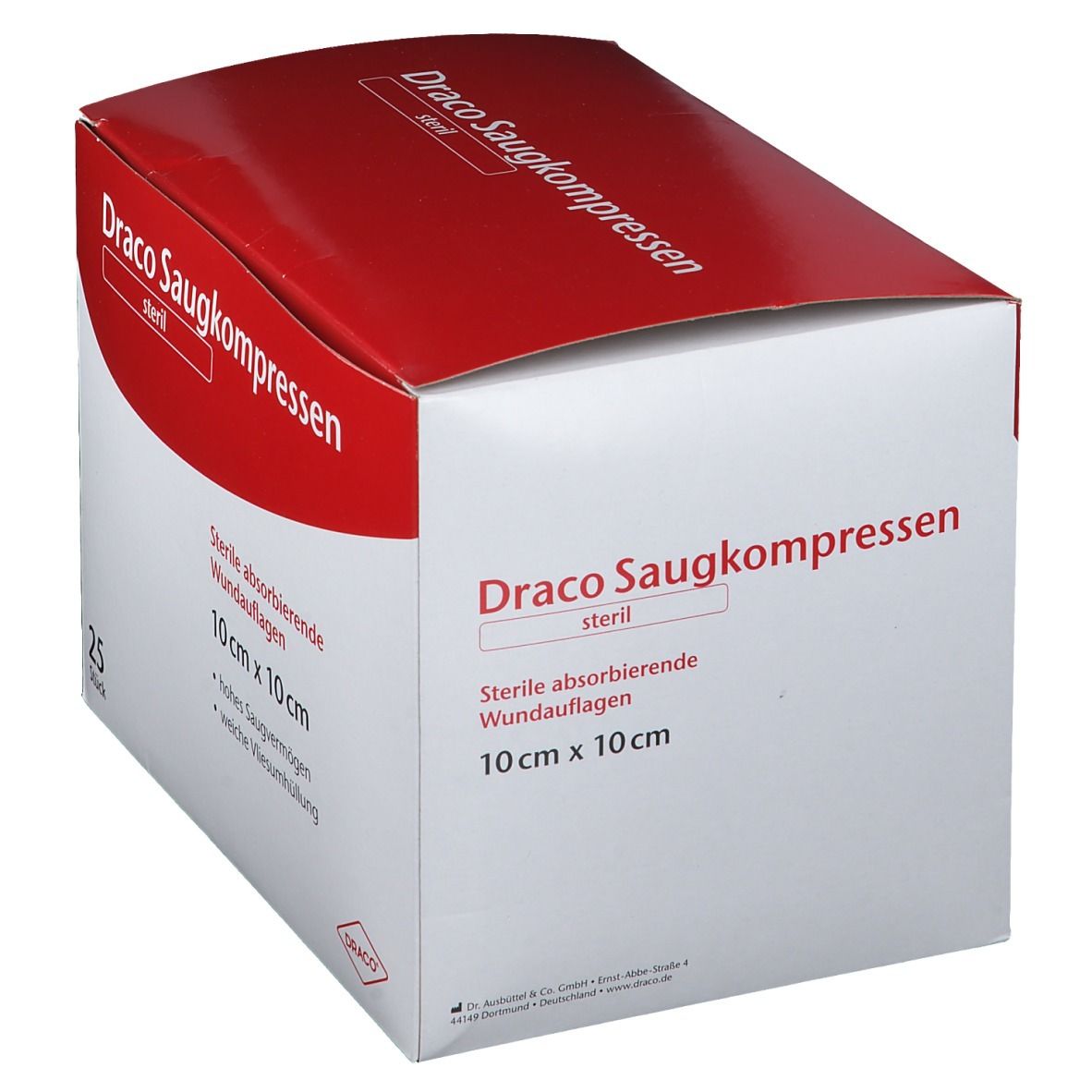 Draco Saugkompressen steril 10 x 10 cm
