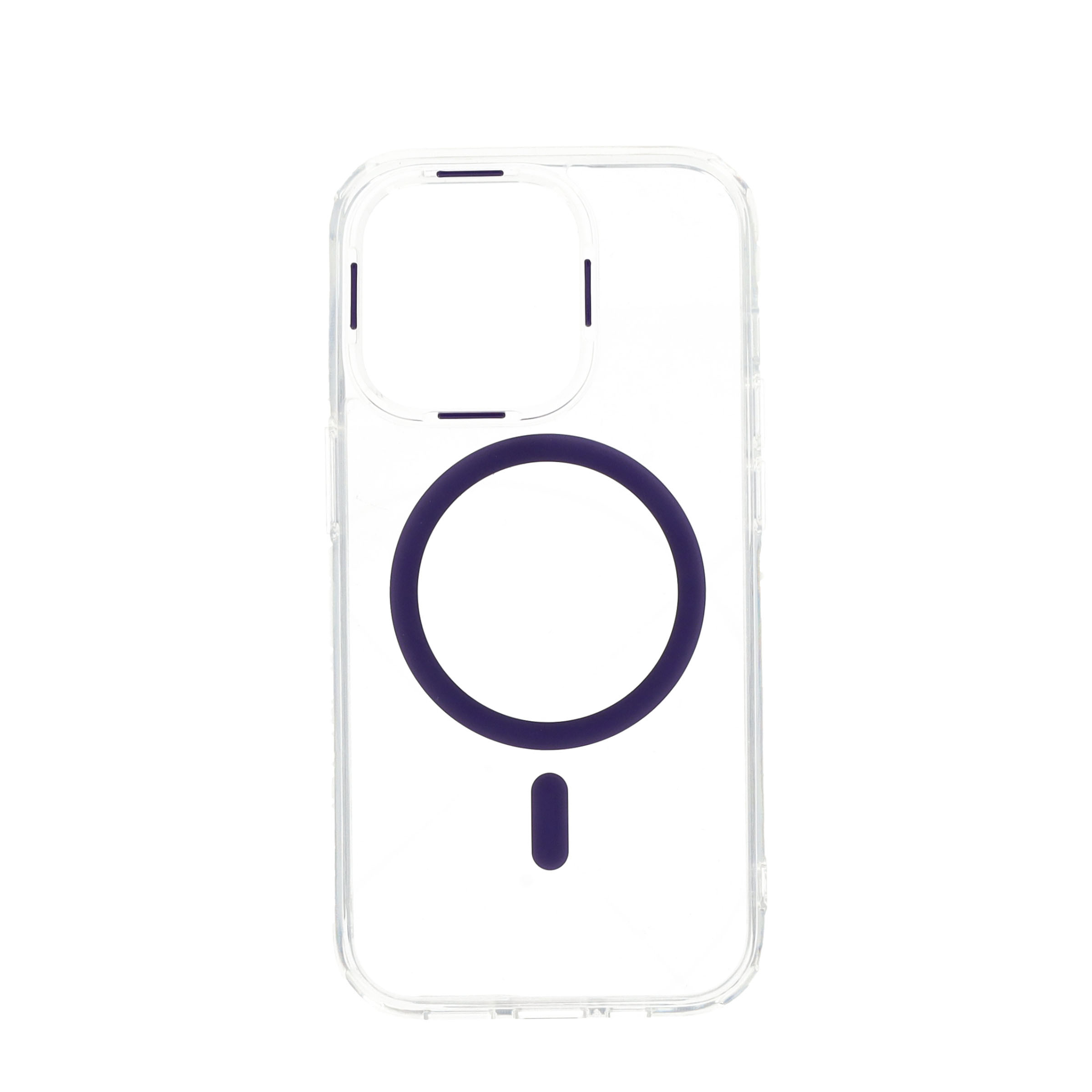iPhone 14 Pro MagSafe Hybrid Hülle TPU Bumper Acryl Rückseite - Lila / Transparent