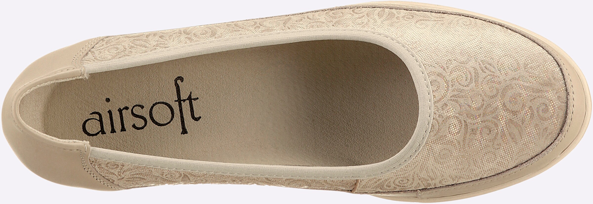 airsoft comfort+ Ballerina in beige-gemustert