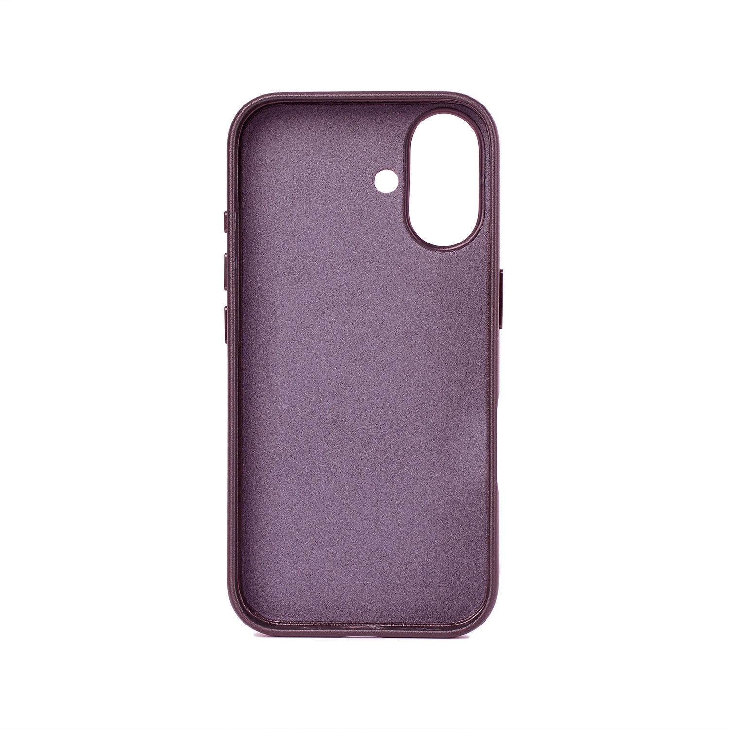 iPhone 16 MagSafe Leder Case Schutzhülle in Violett