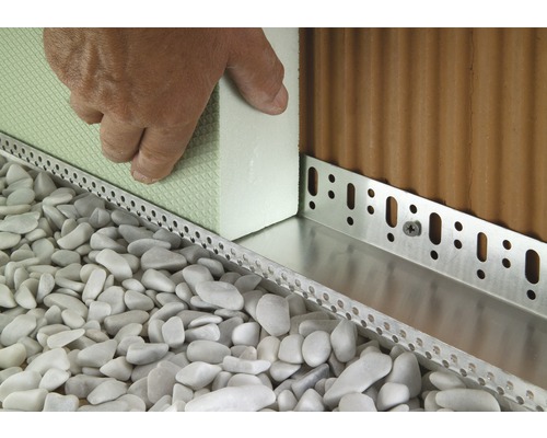 CATNIC basisprofiel roestvrij staal V2A voor gevelisolatie en ETICS-systeem 100 mm 2500 x 103 mm