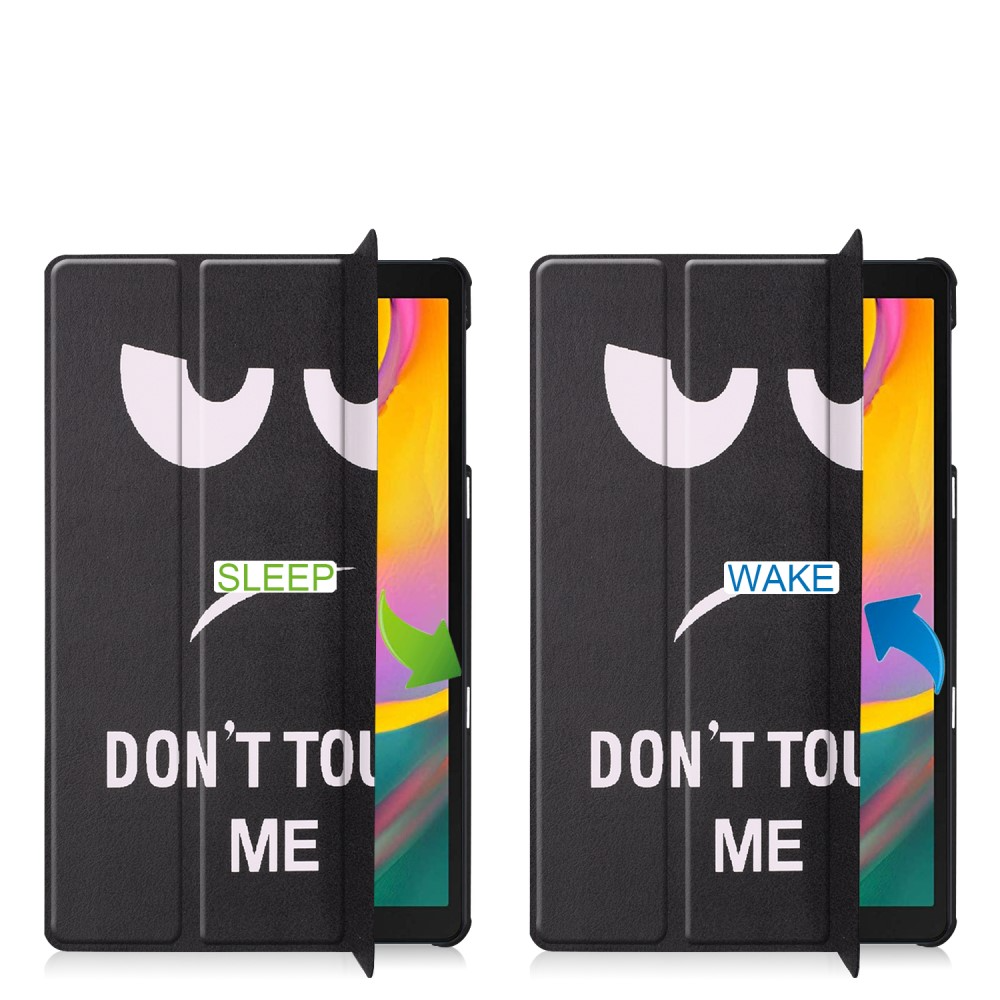 Samsung Galaxy Tab A 10.1 (2019) Leder Tasche Smart Cover Schutzhülle - Don't Touch Me