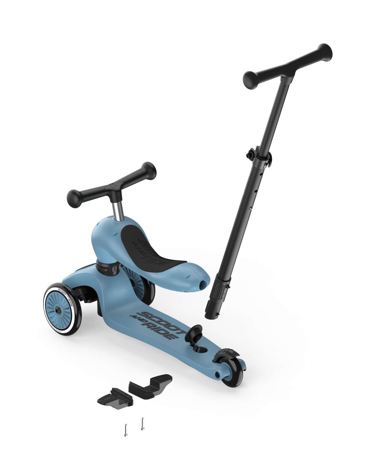 Sparkesykkel og Løpesykkel M/ Foreldrehåndtak | Scoot and Ride Highwaykick 1 Push & Go – NYHET