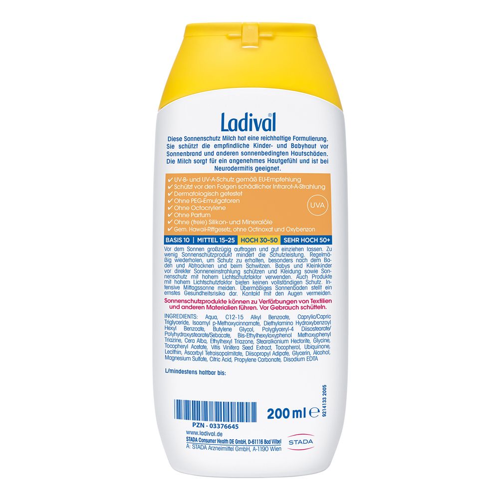 Ladival® Sonnenmilch für Kinder LSF 30