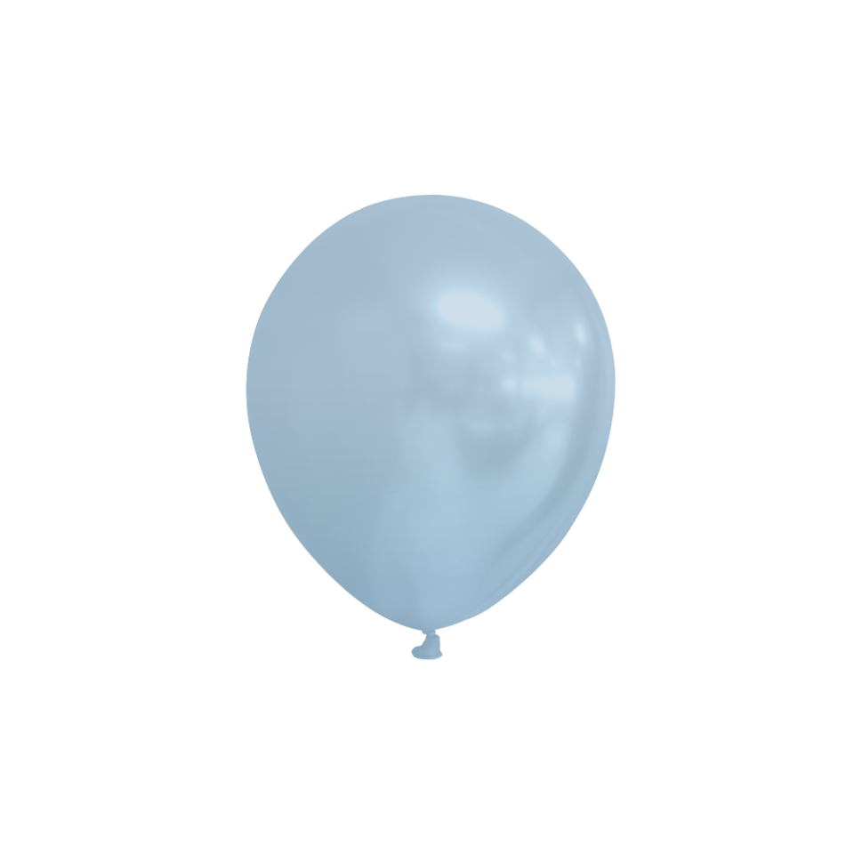Lichtblauwe Ballonnen Metallic 13cm 100st