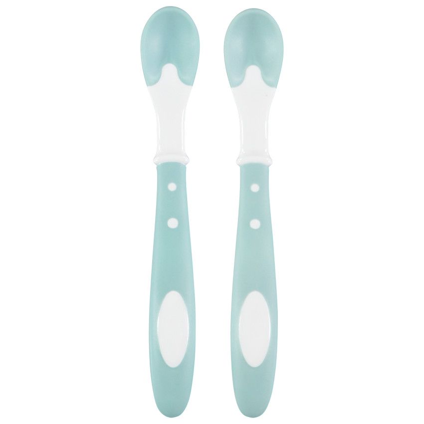 Set de 2 cuillères thermosensibles Mix'N'Match - Bleu - Ecru