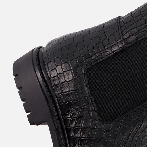 Muyters Chelsea boots zwart Leer