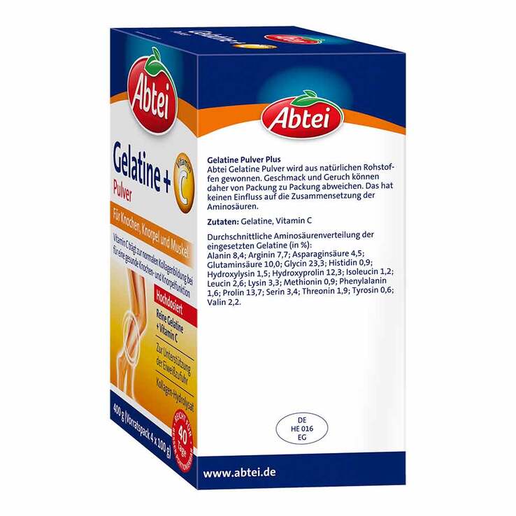 Abtei Gelatine Plus Vitamin C Pulver, 400 g